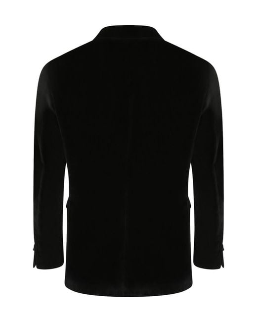 Canali Black Long-Sleeve Blazer for men