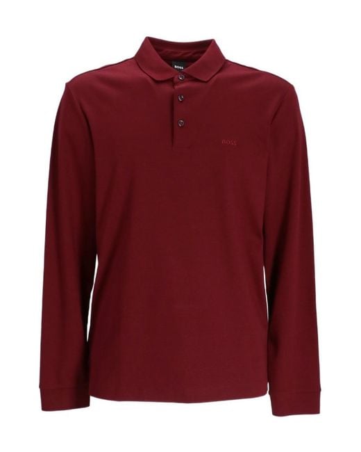 Boss Logo-Embroidered Cotton Polo Shirt for men