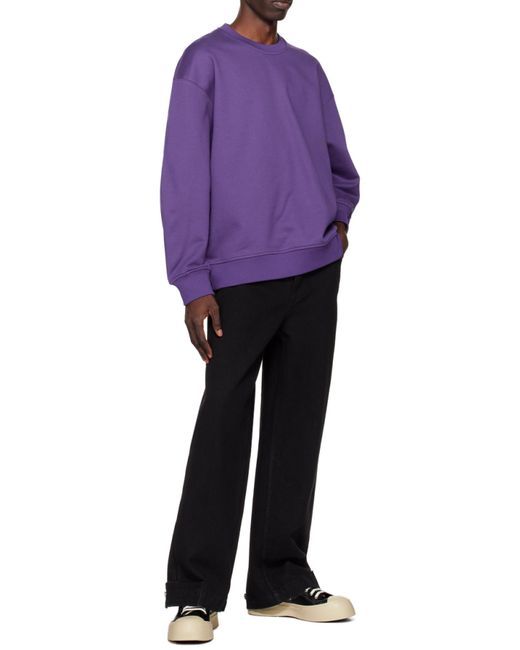 Wooyoungmi Purple Round Collar Long Sleeve Sweater for men