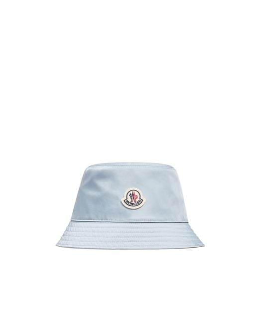 Moncler Blue Logo Patch Reversible Bucket Hat
