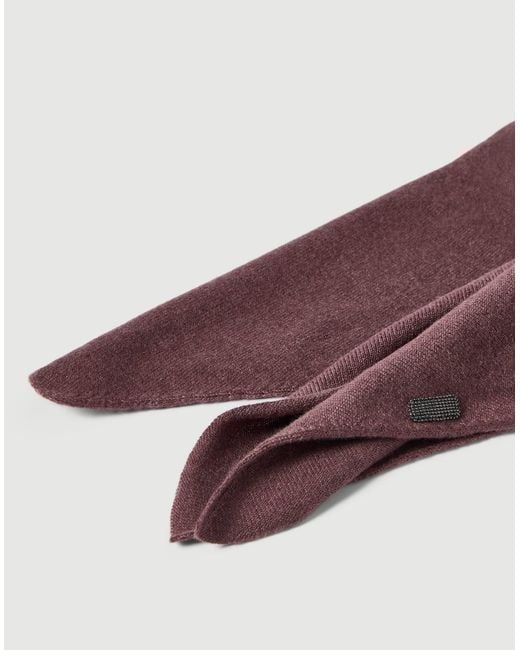 Brunello Cucinelli Purple Cashmere Handkerchief