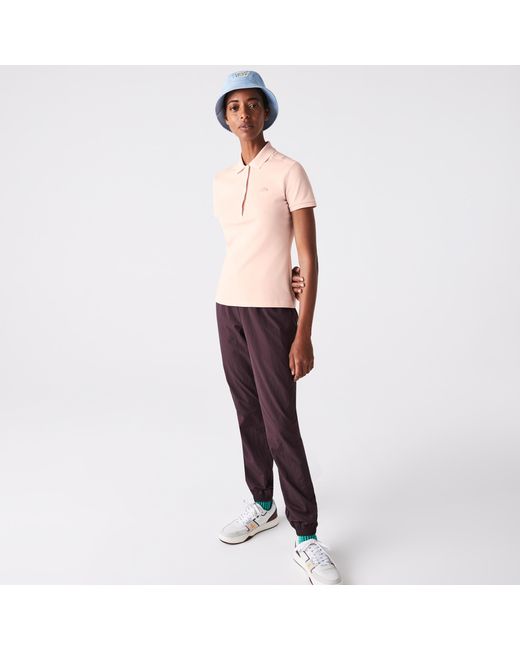 Lacoste Pink L.12.D Slim Fit Stretch Mini Piqué Polo Shirt