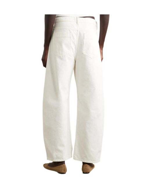 Nili Lotan White Straight-Leg Tribeca Jeans