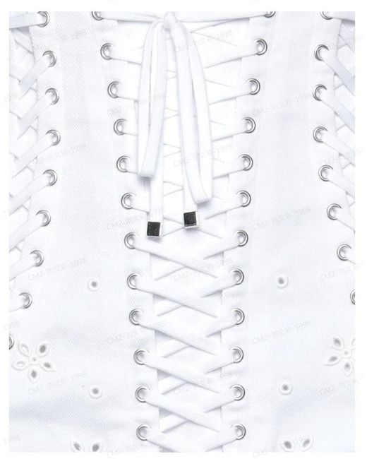 Dolce & Gabbana White Colorful Denimlace Dress