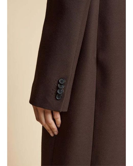 Khaite Black Bellow Single-Breasted Long Coat