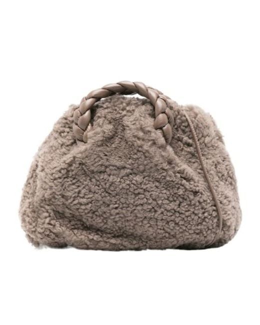 Hereu Brown Handle Shoulder Bag