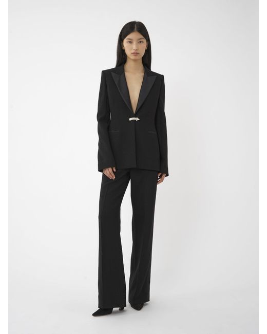 Chloé Black Chloé Embellished Tuxedo Jacket
