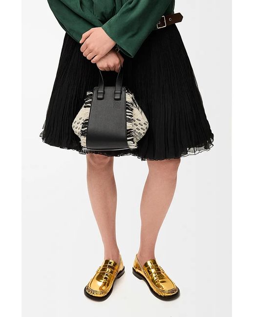Loewe Black Anagram Debossed Compact Hammock Bag