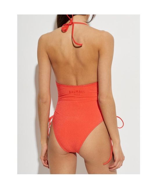 Balmain Red One-Piece