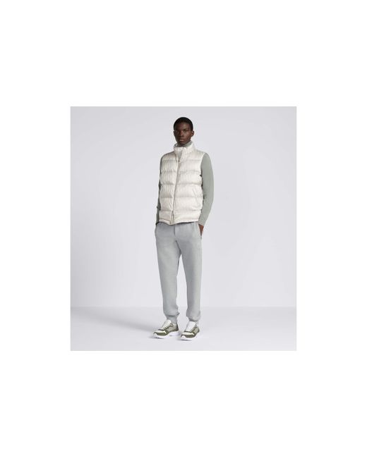 Dior Gray Homme Logo Embroidered Straight-Cut Pants for men