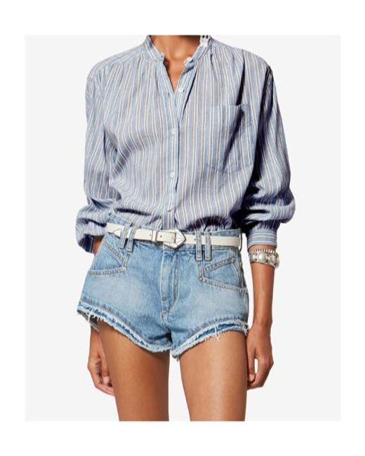 Isabel Marant Blue Isabel Marant Étoile Sapha Striped Oversized Shirt