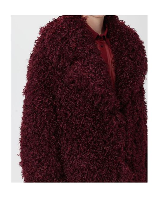 Aniye By Red Faux Fur Jacket