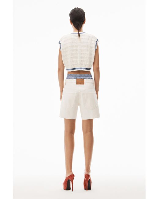 Alexander Wang Blue High-Waisted Boxer Shorts