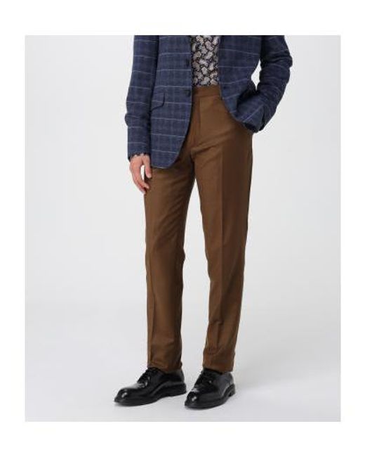 Etro Gray Button Trousers for men