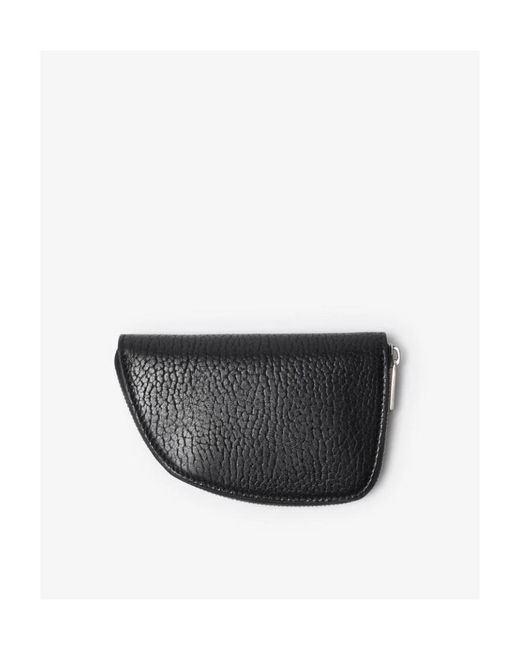 Burberry Gray Shield Leather Wallet for men