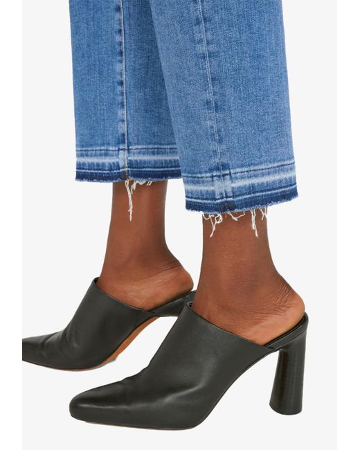 FRAME Blue Denim Cotton Trousers