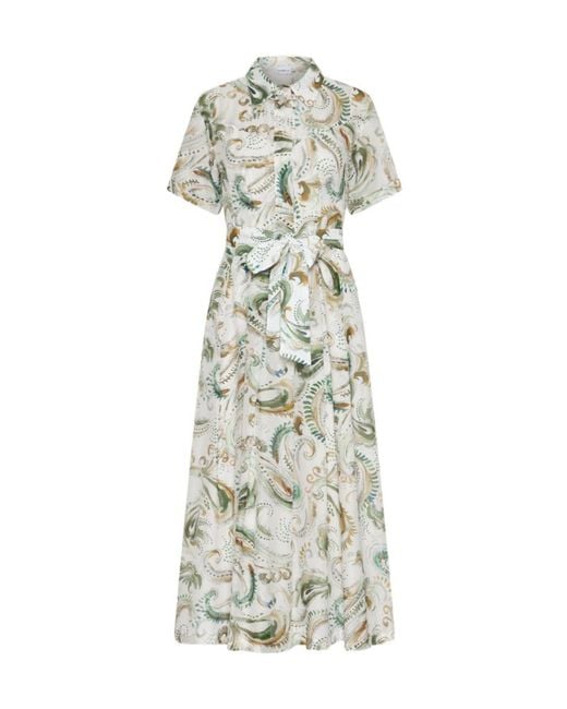 Marella White Cotton And Silk Voile Dress