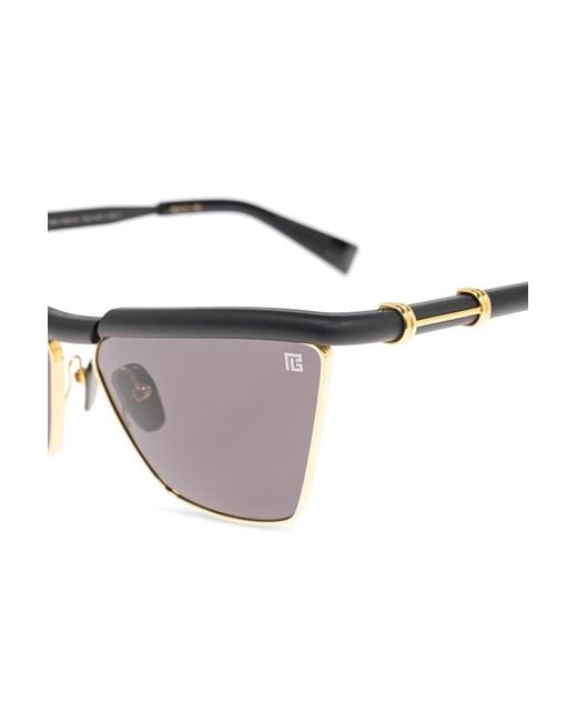 Balmain White Eyewear Cat-Eye Frame Sunglasses