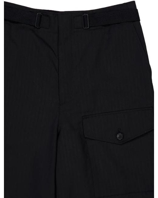 Auralee Black Belted Cargo Pants