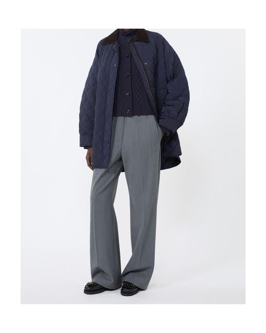 Weekend by Maxmara Blue Long-Sleeved Cotton Jacket