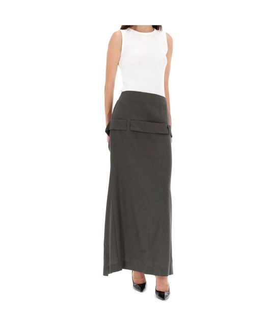 Jean Paul Gaultier Black Martingale Detailed Deconstructed Skirt