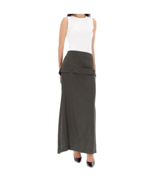 Jean Paul Gaultier Black Martingale Detailed Deconstructed Skirt