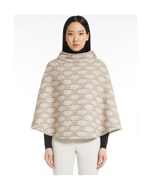 Max Mara Natural Wool And Cashmere Cape