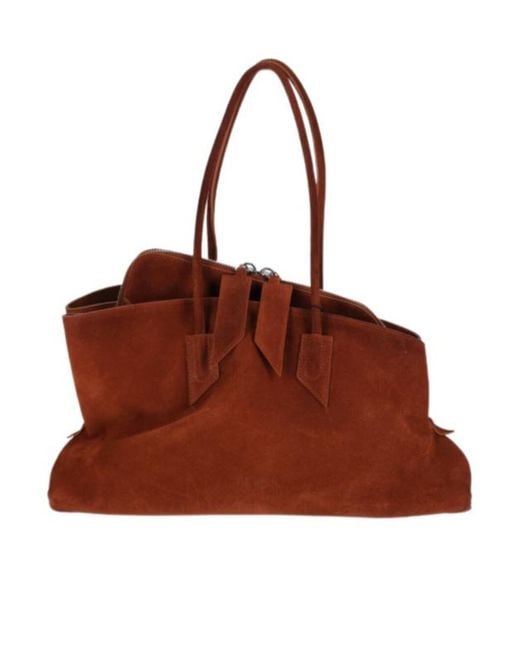 The Attico Brown The La Passeggiata Medium Top Handle Bag