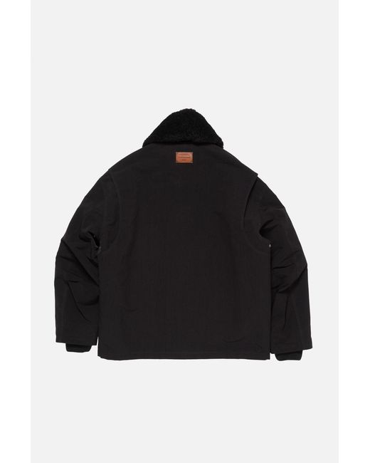 Acne Black Shearling-Collar Bomber Jacket for men