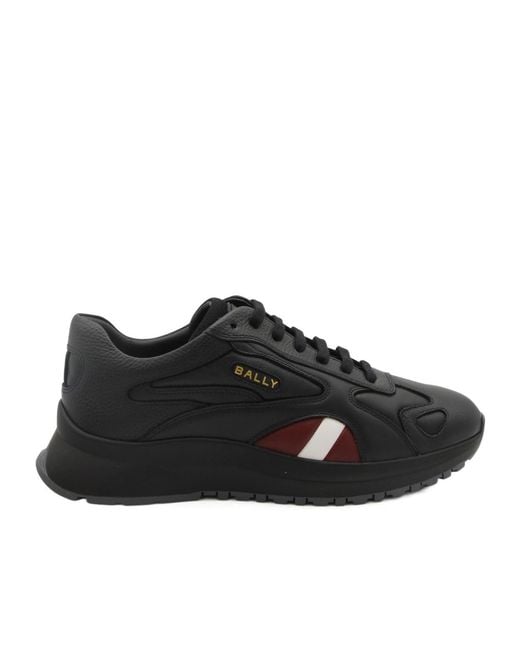 Bally Black Dewy Logo Printed Sneakers for men