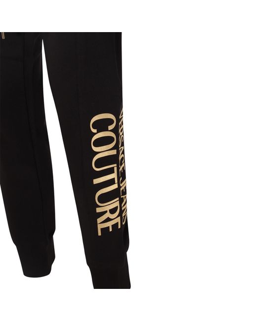 Versace Jeans Black Couture Logo Jogger Pants for men