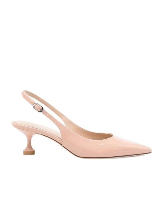 Stuart Weitzman Pink Pointed-Toe High-Heeled Sandals