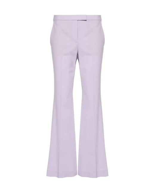 Theory Purple Pressed-Crease Flared Trousers