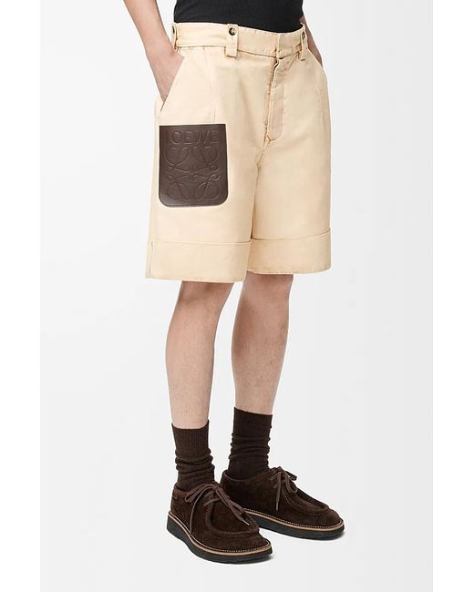 Loewe Natural Turn-Up Shorts for men