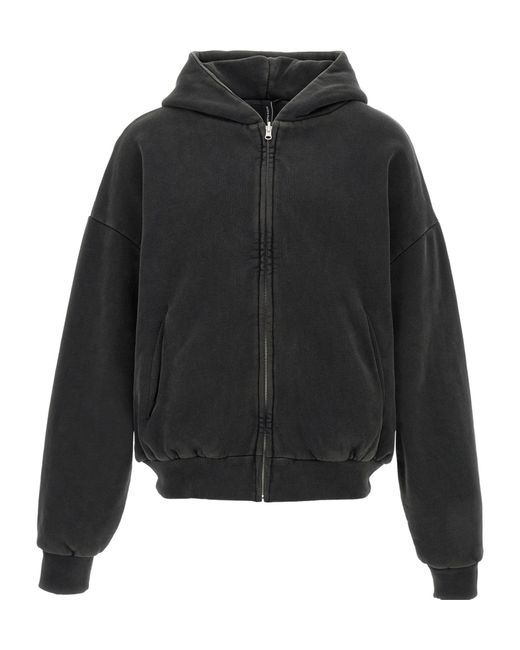 Entire studios Black 'Thermarl Hood Washed' Hoodie for men