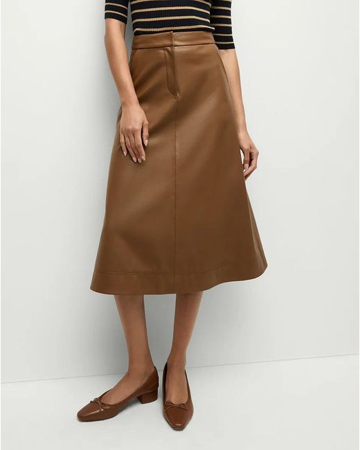 Veronica Beard Brown Midi Skirt