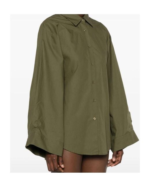 Frankie Shop Green Long-Sleeved Shirt