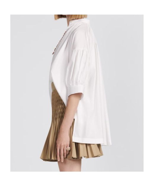 Dior Natural Pleated Short Skirt