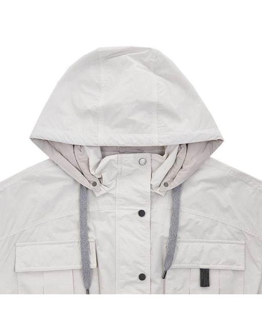 Brunello Cucinelli Gray Hooded Jacket
