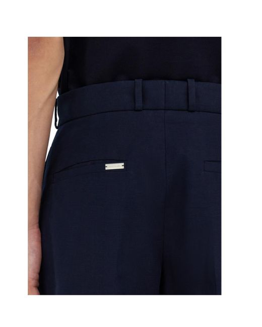 Ferragamo Blue Cotton Canvas Pants for men