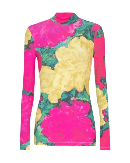 Balmain Pink Long Sleeve Tops