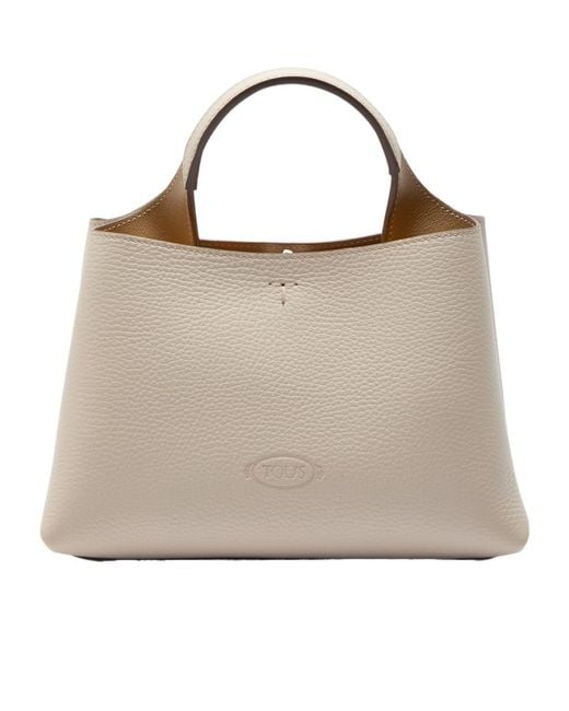 Tod's Natural Mini Leather Tote Bag