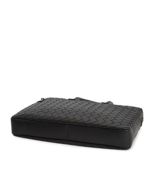 Bottega Veneta Black Weaving Design Briefcase for men