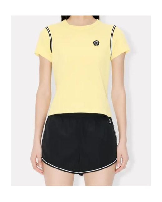 KENZO Yellow 'Boke Flower 2.0' Embroidered T-Shirt
