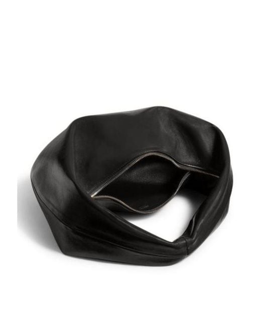 Khaite Black Olivia Zipped Shoulder Bag