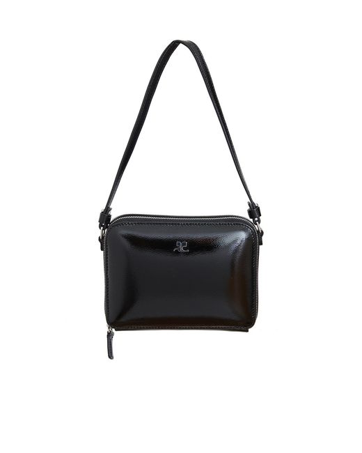 Courreges White Zippered Shoulder Bag