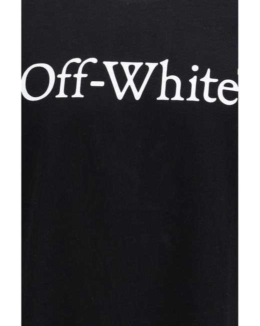 Off-White c/o Virgil Abloh Black Big Bookish Skate Crewneck T-Shirt for men