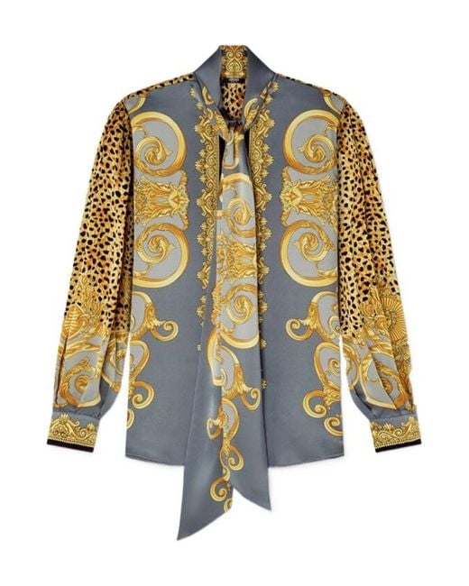 Versace Multicolor Pattern-Printed Long-Sleeved Shirt