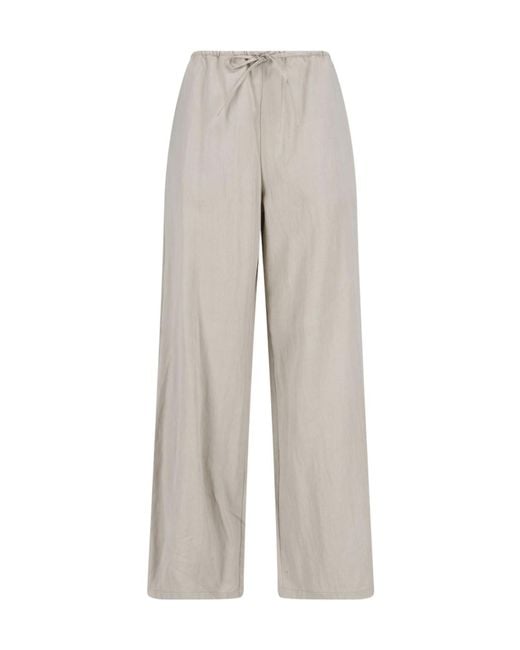 DUNST Gray Drawstring Wide-Leg Pants