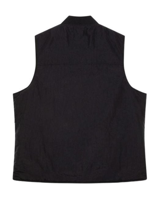 Autry Black Stand-Collar Padded Gilet for men